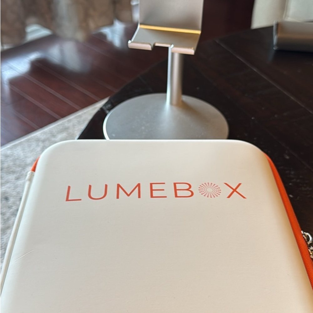 Lumebox White and Orange Case